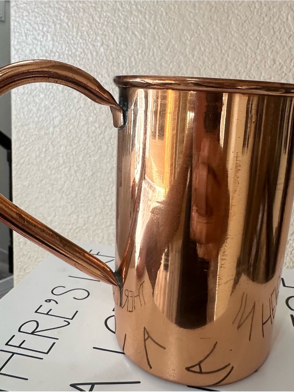 Title:
100% Solid Copper White Star Line Logo Mug Handcrafted Vintage Style - Picture 8 of 10